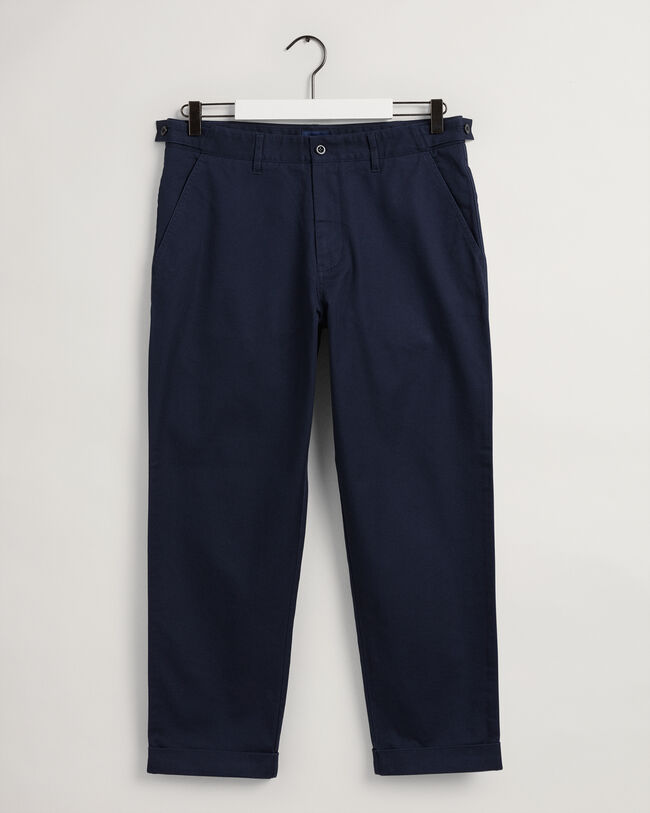 Tapered Chinohose aus Baumwolle