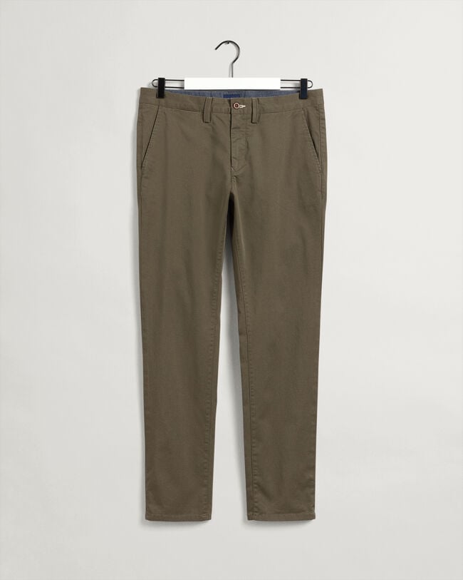 Hallden Slim Fit Twill Chinohose