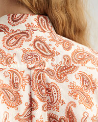 Regular Fit Paisley Bluse aus Baumwoll-Voile