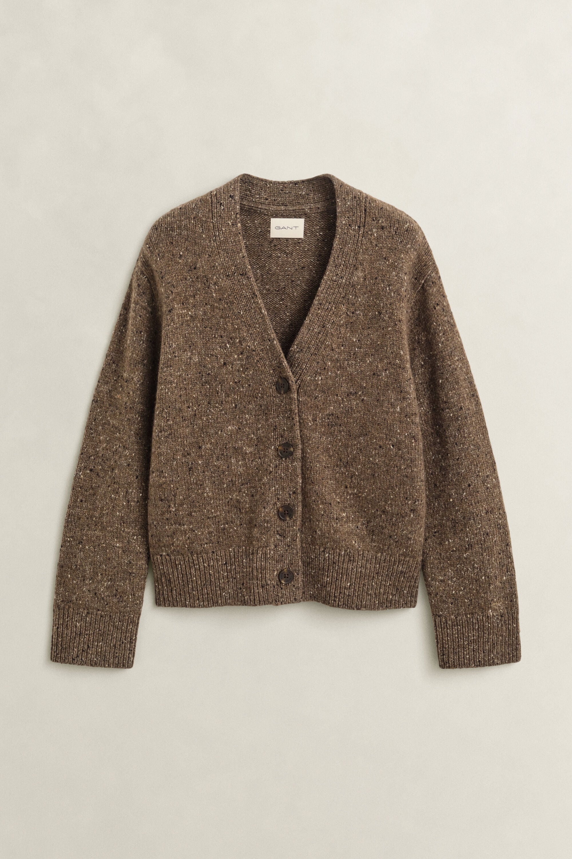 Strickjacke aus Wollmix mit Noppenstruktur