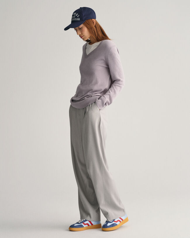 Feinstrick V-Neck Pullover