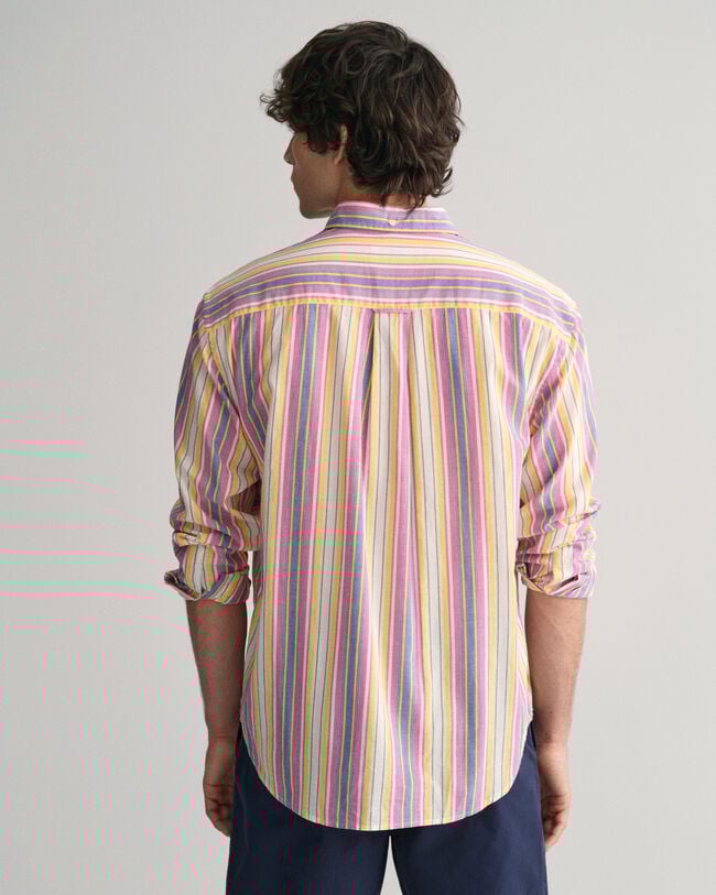 Relaxed Fit Hemd mit bunten Streifen
