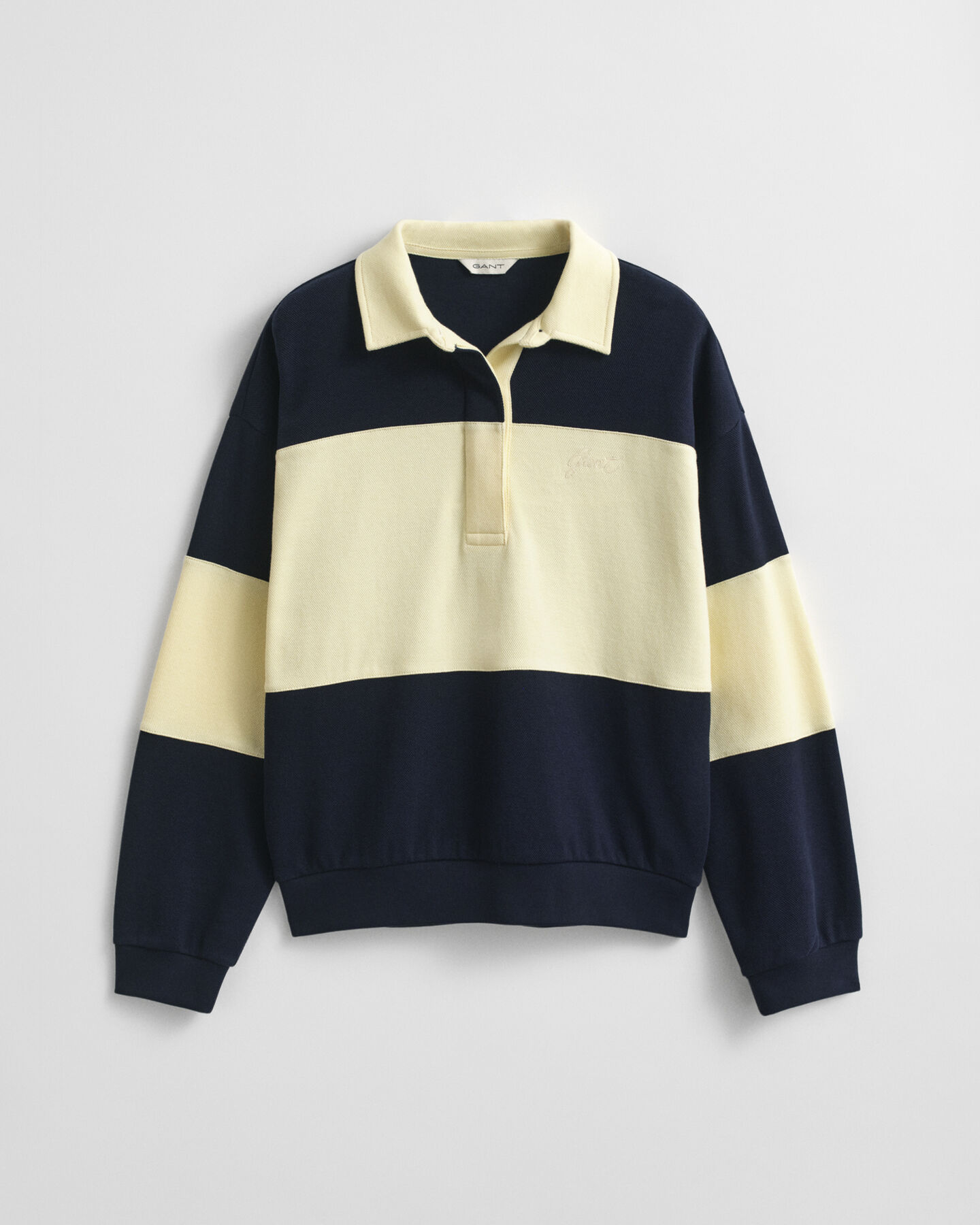 Color Blocked Rugger mit Piquéstruktur