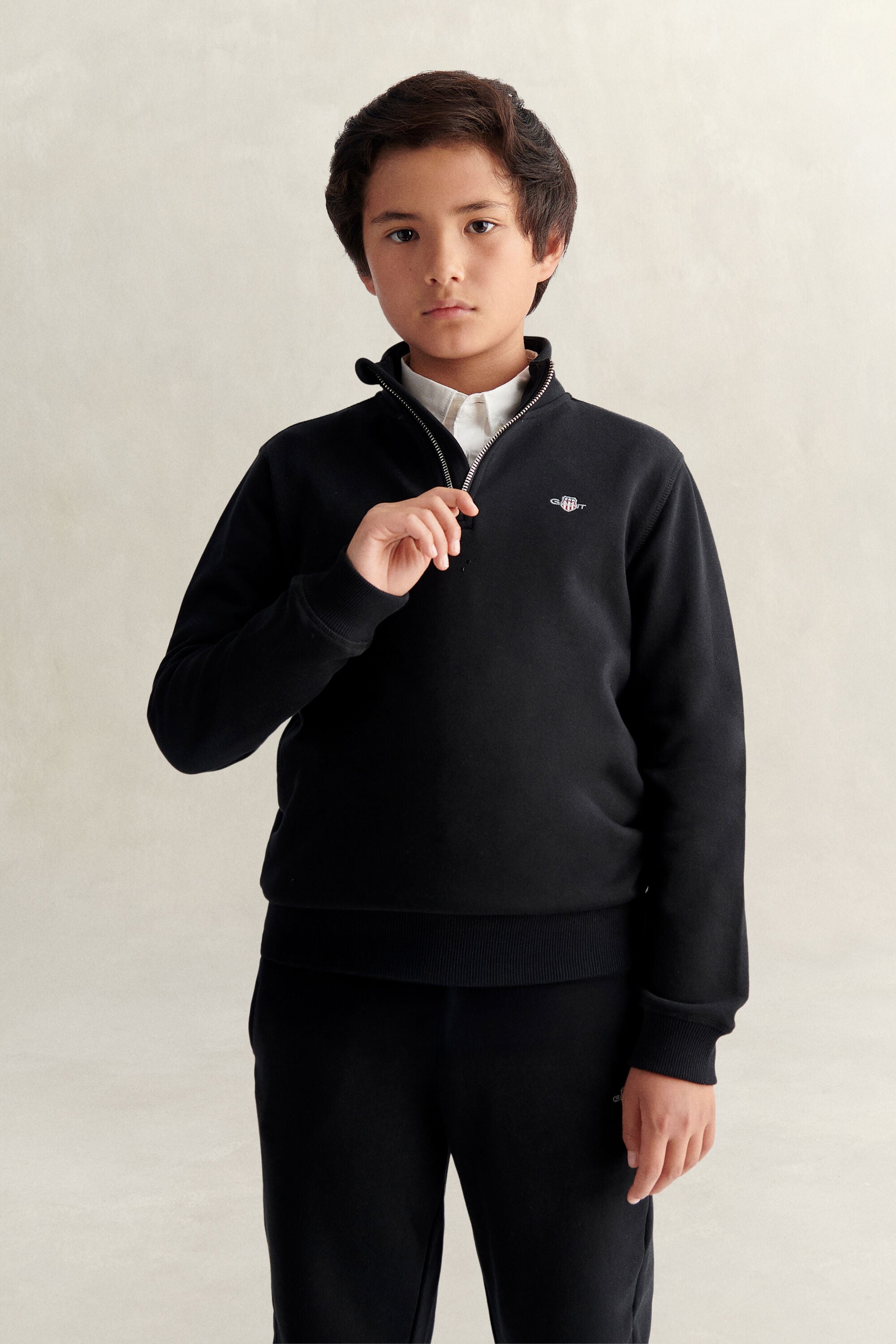 Teen Boys Shield Sweatshirt mit Reißverschlusskragen