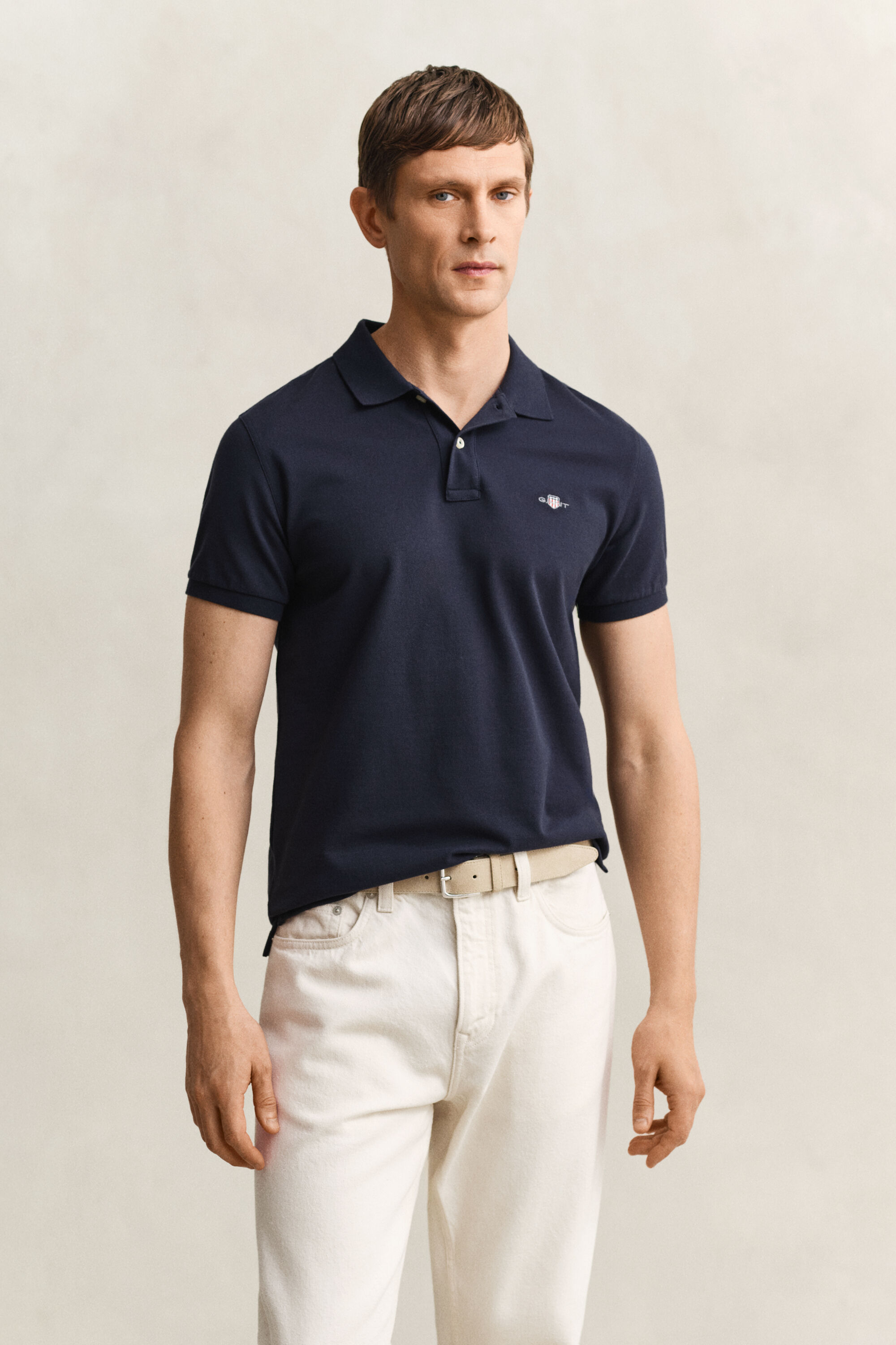 Slim Fit Archive Shield Piqué Poloshirt