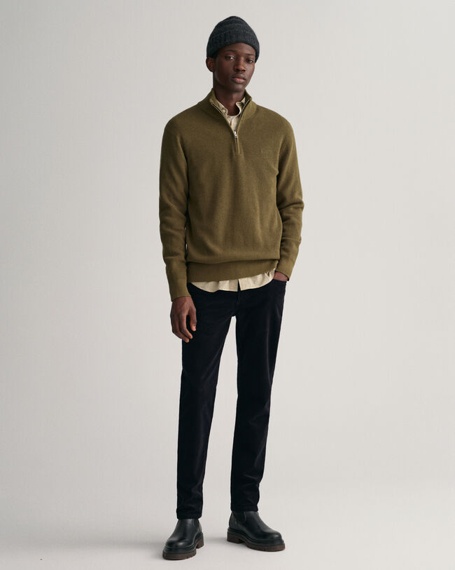 Gerippter Baumwoll Woll Troyer