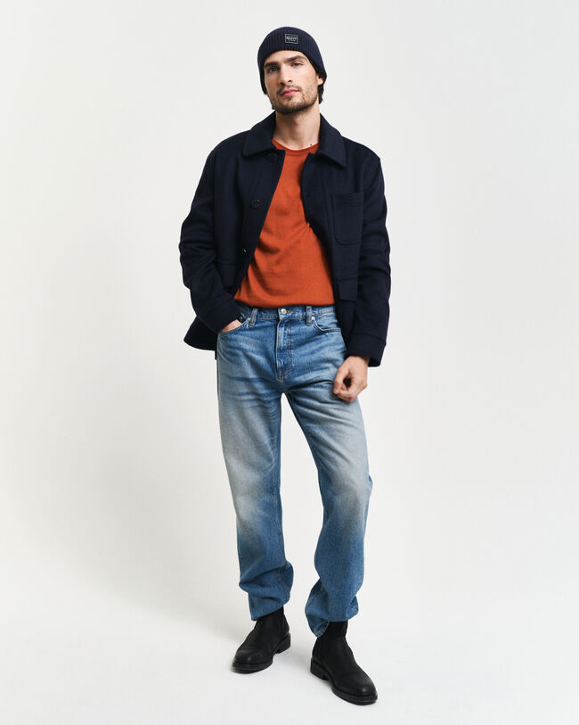 Rundhalspullover aus extra feiner Merinowolle