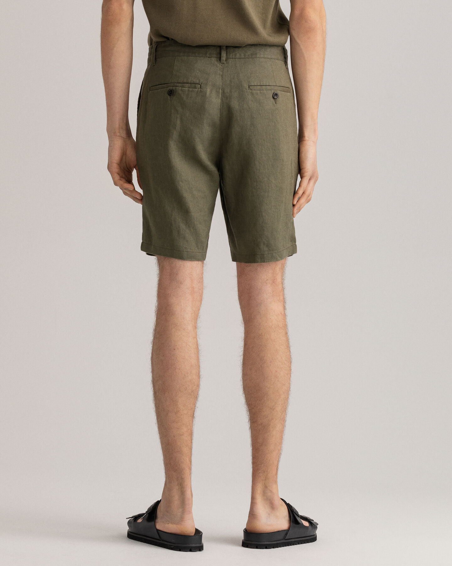 Relaxed Fit Leinen Shorts mit Kordelzug