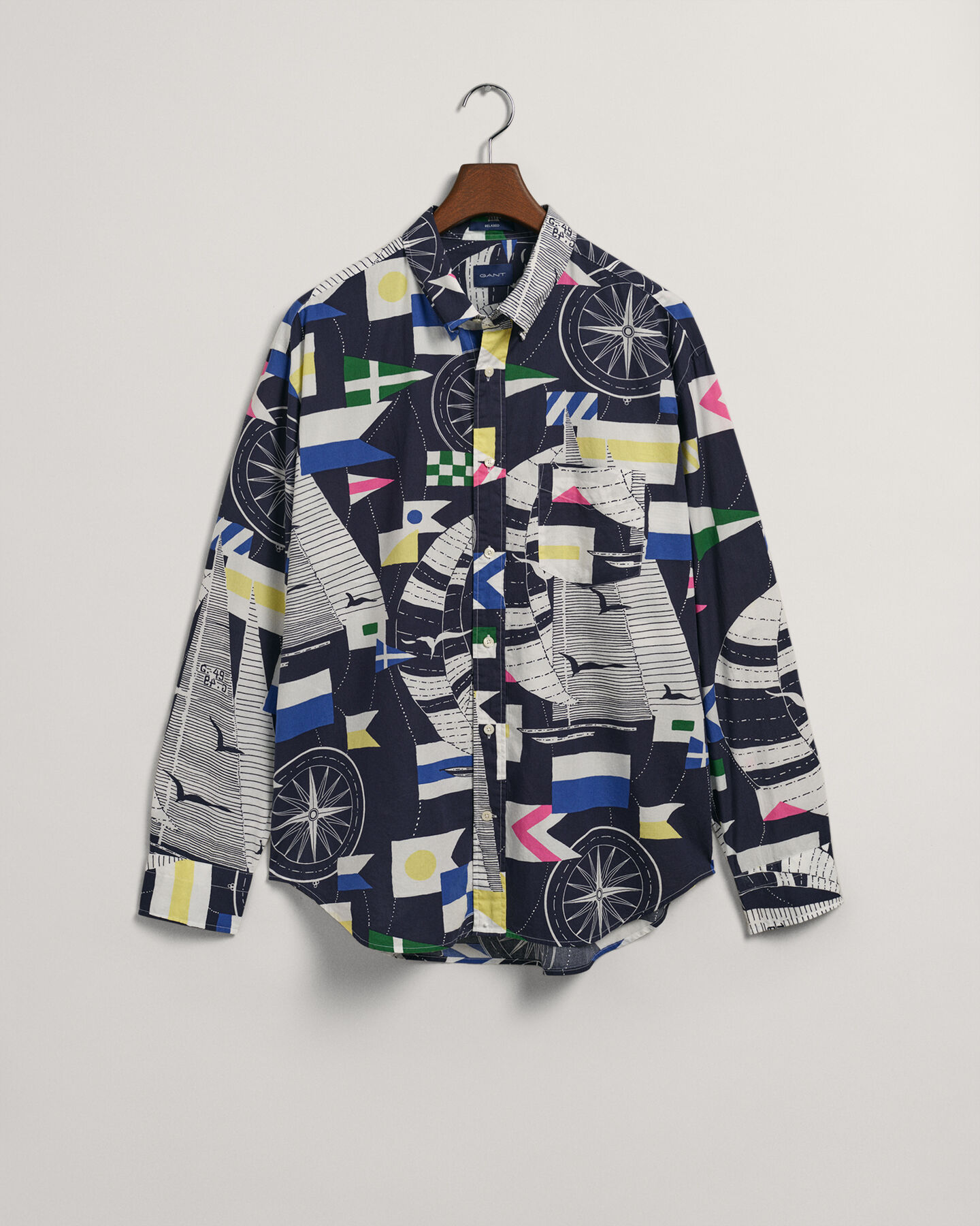 Relaxed Fit Sailing Print Hemd