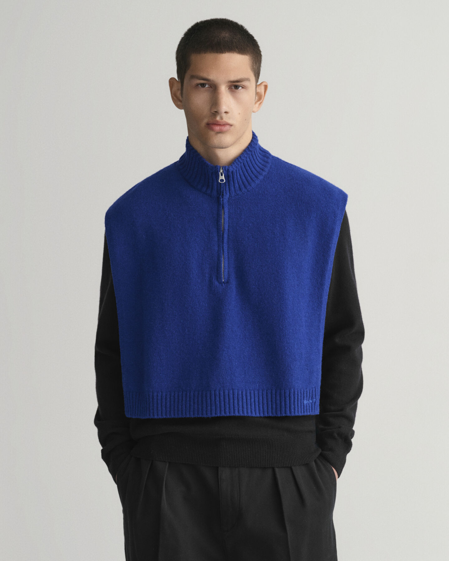 Wollstrick Bib mit Rei&szlig;verschluss