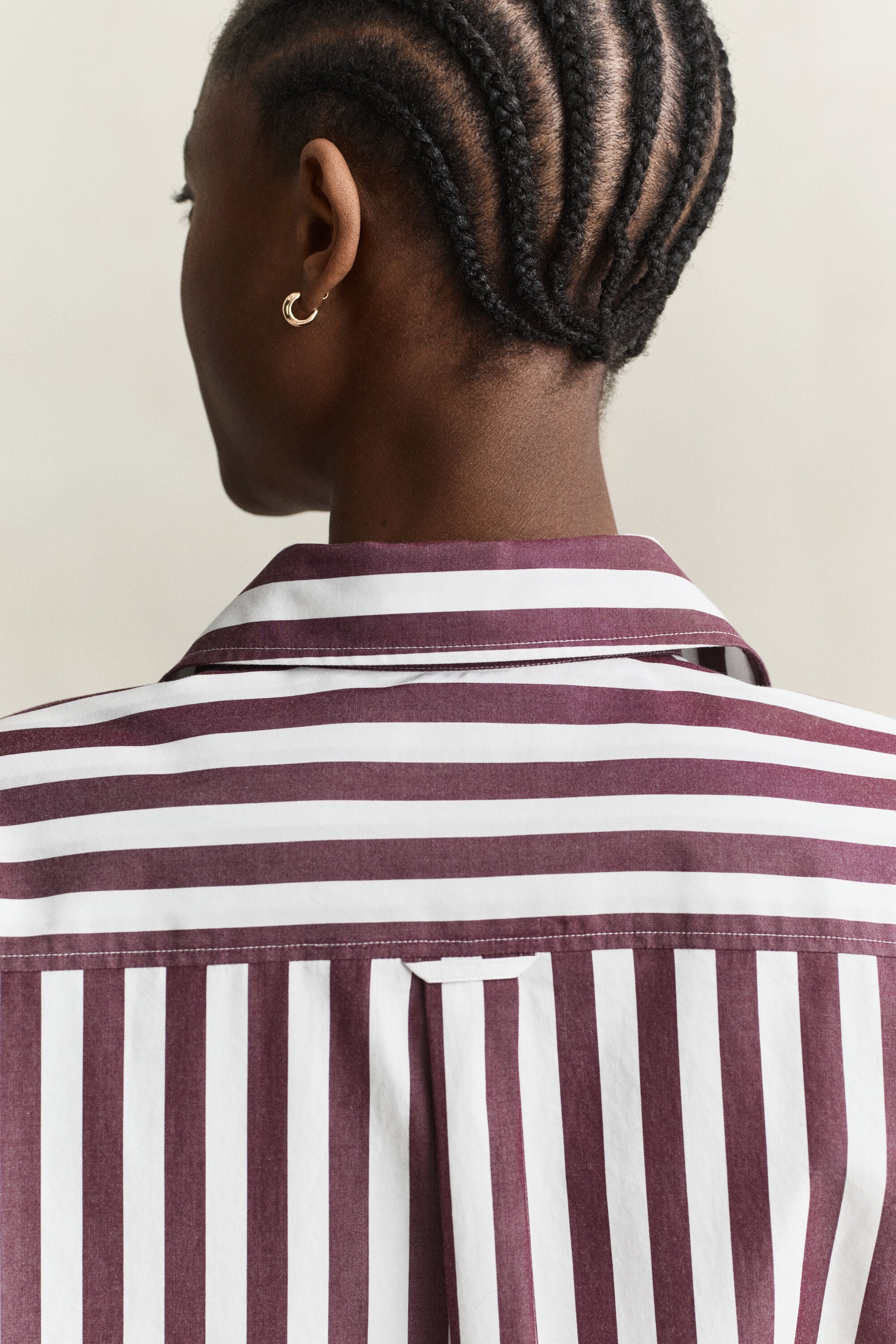 Relaxed Fit Popeline Bluse mit Streifen