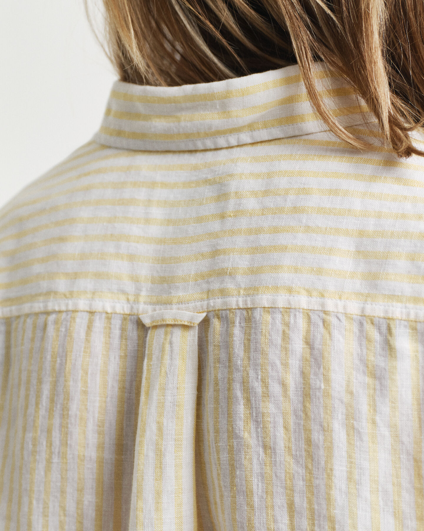 Regular Fit Leinenbluse mit Streifen