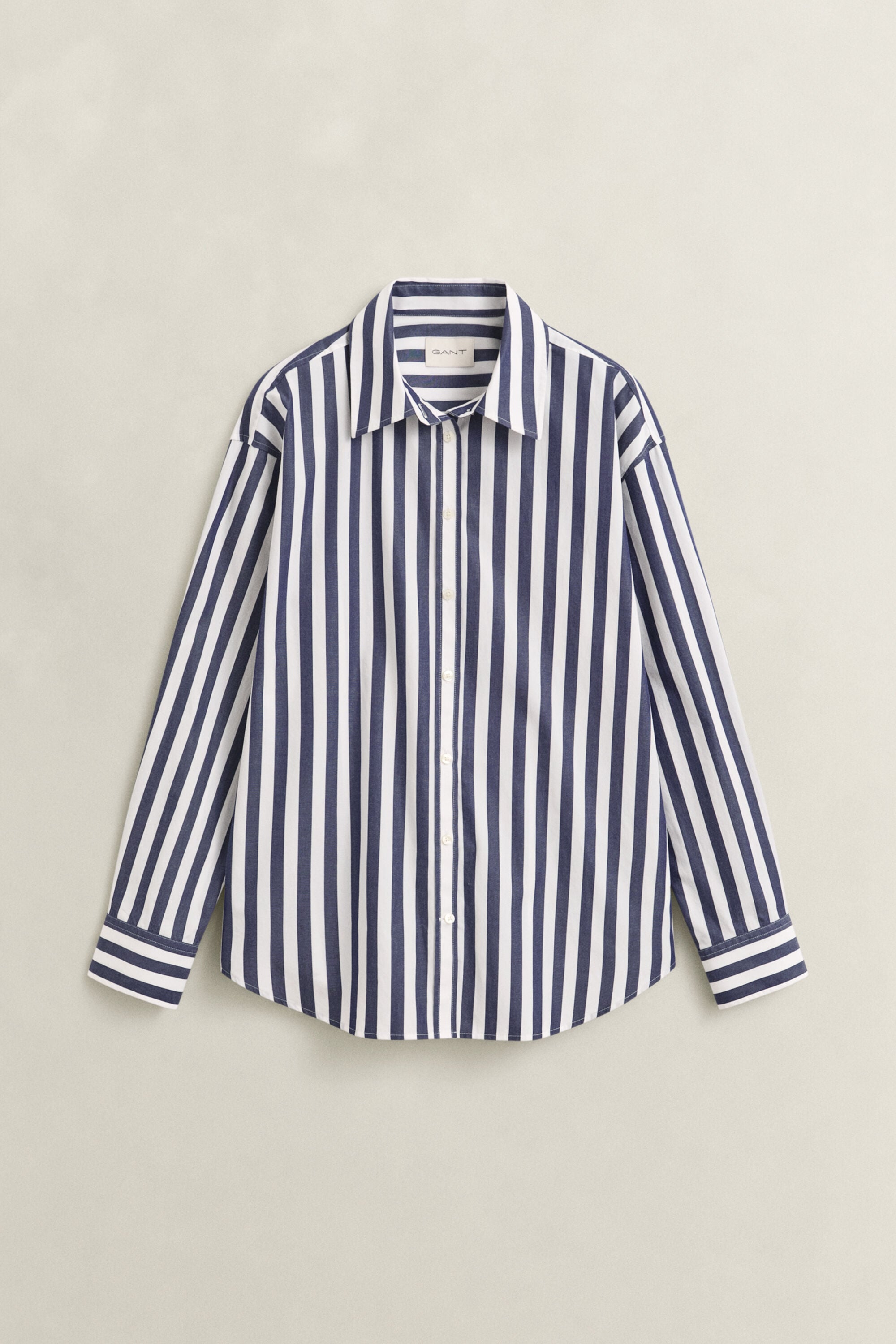 Relaxed Fit Popeline Bluse mit Streifen