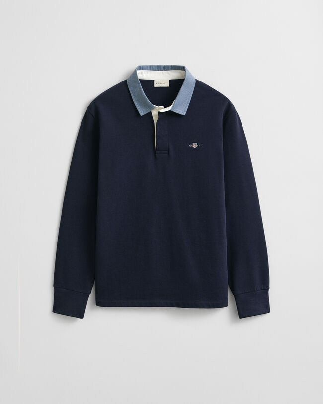 Heavy Rugger mit Chambray-Kragen