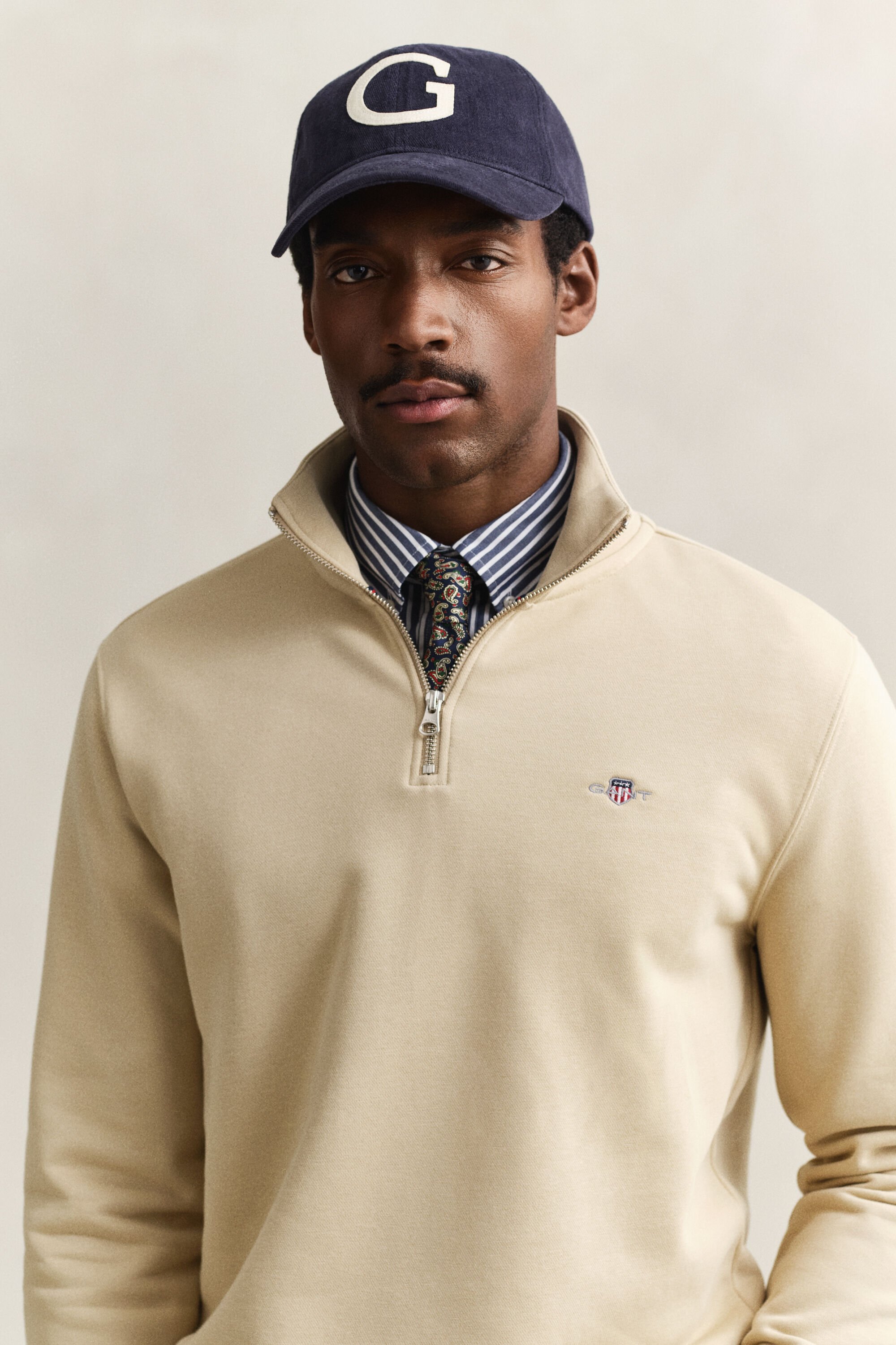 Shield Sweatshirt mit halblangem Reißverschluss