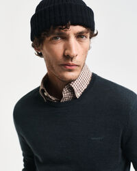 Rundhalspullover aus extra feiner Merinowolle