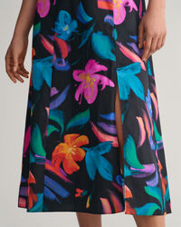 Kleid mit Blumen-Print und Ballon&auml;rmeln