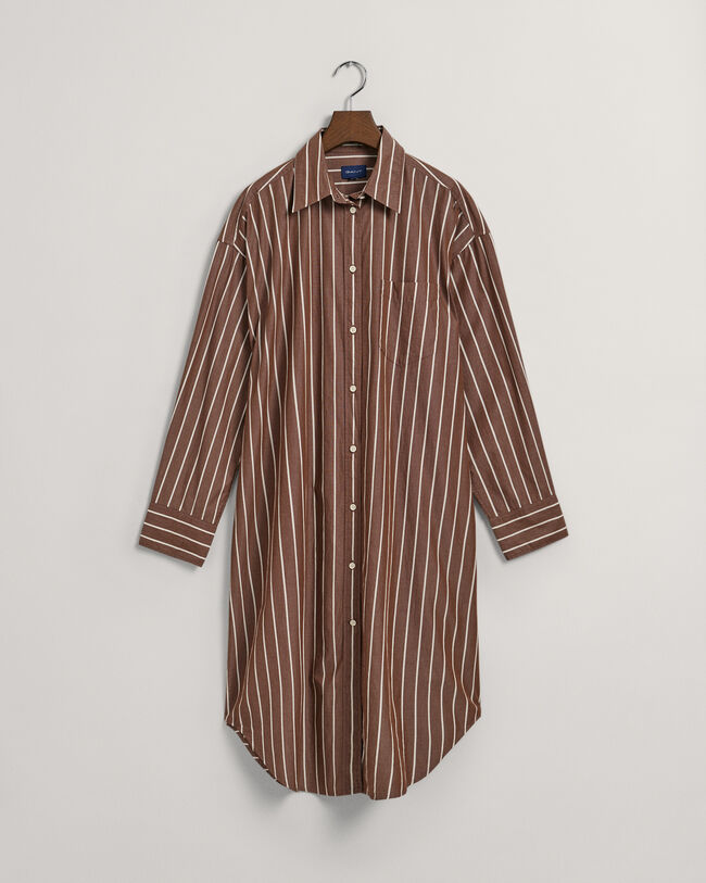 Oversized Hemdblusenkleid mit Streifen