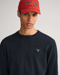 Classic Rundhalspullover aus Baumwolle