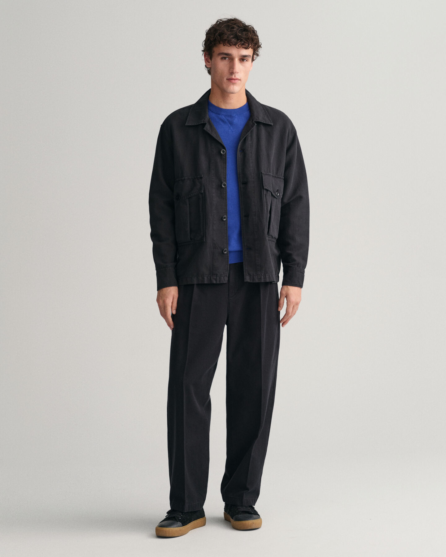 Feiner Baumwoll Rundhalspullover