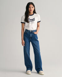 Teen Girls Jeans mit geradem Bein und Saumschlitz