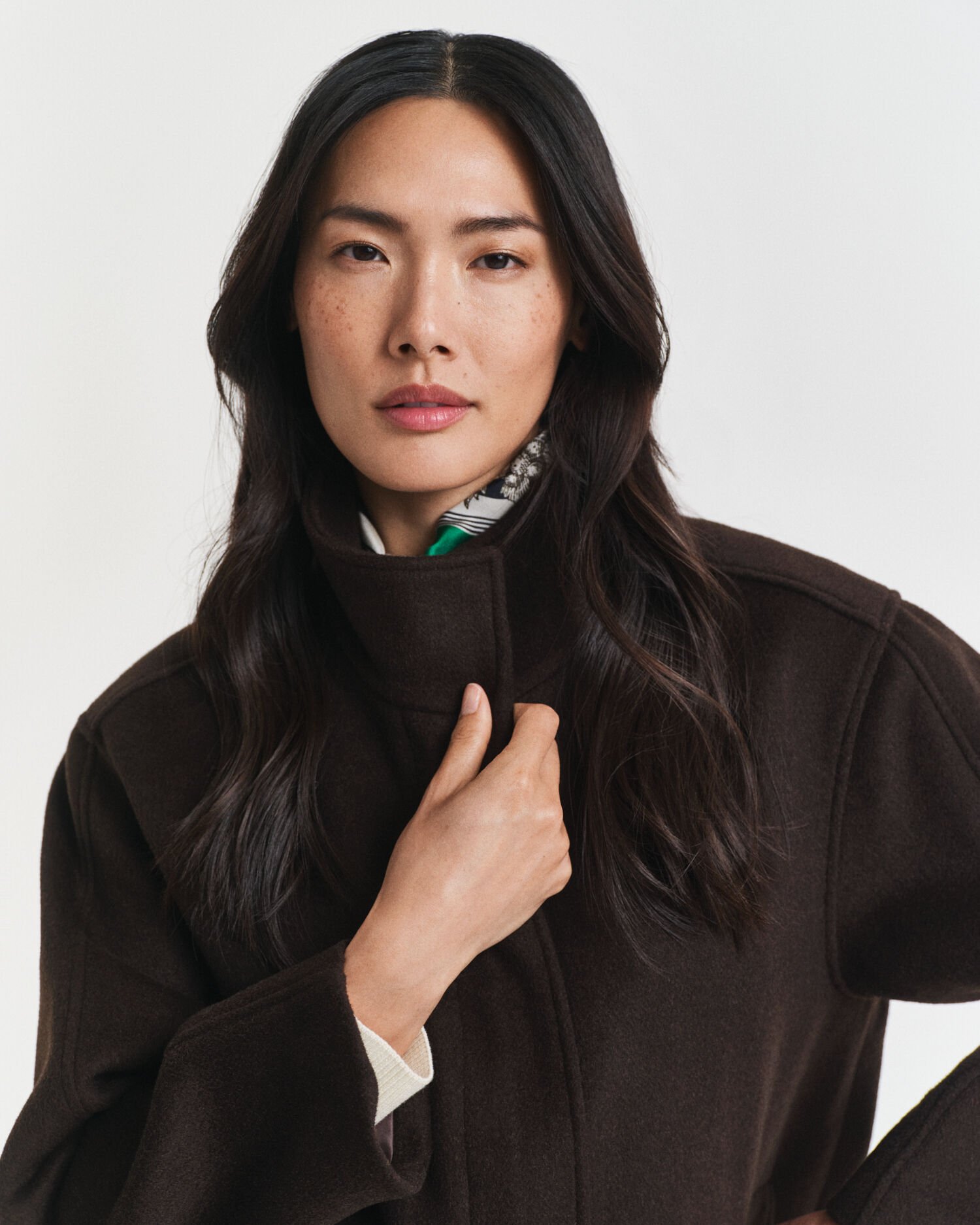 Kurze Reißverschlussjacke aus Wolle