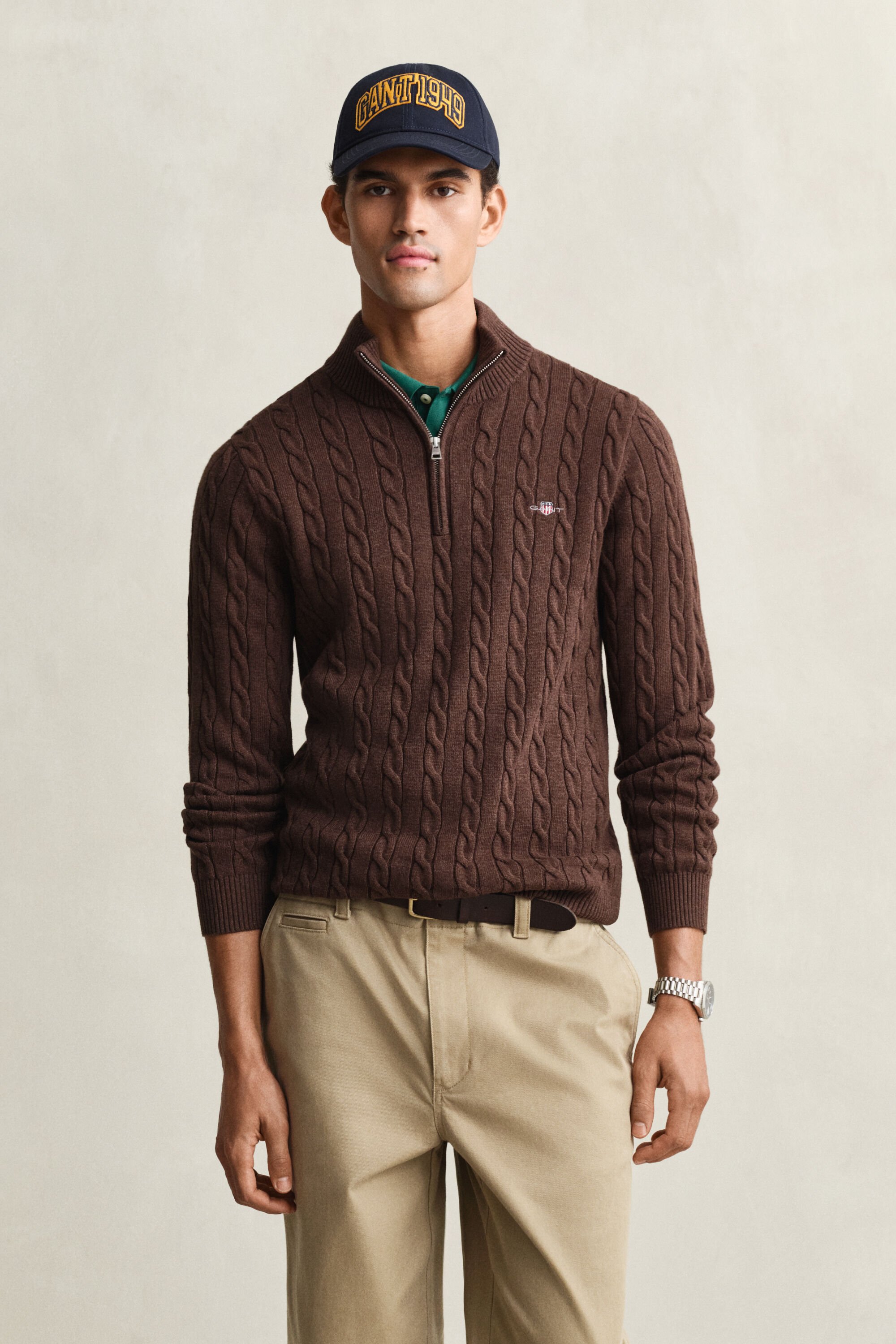 Zopfstrick Troyer aus Baumwolle