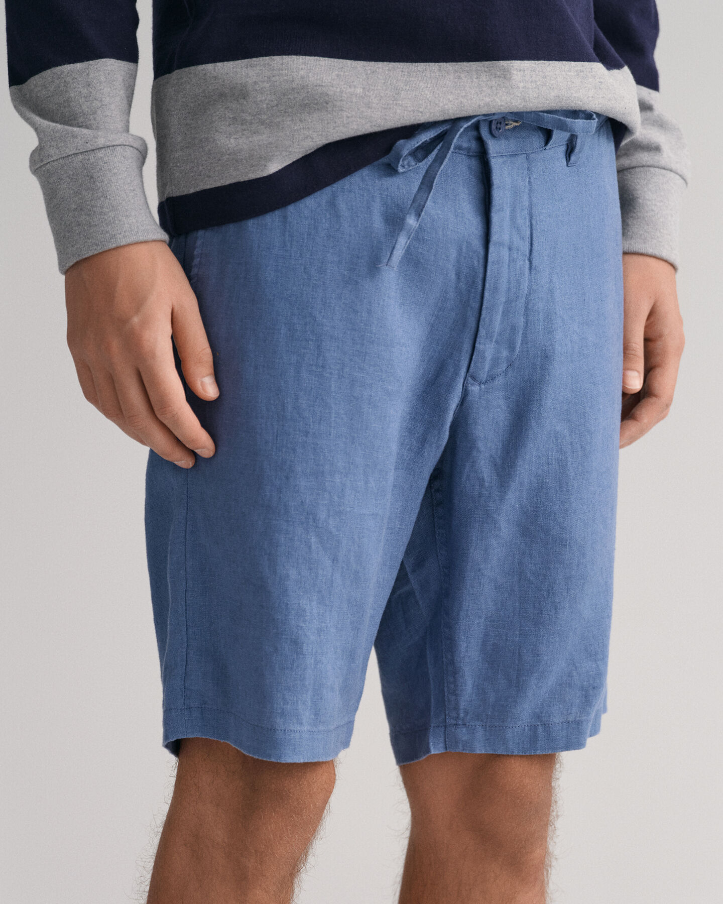 Relaxed Fit Leinen Shorts mit Kordelzug