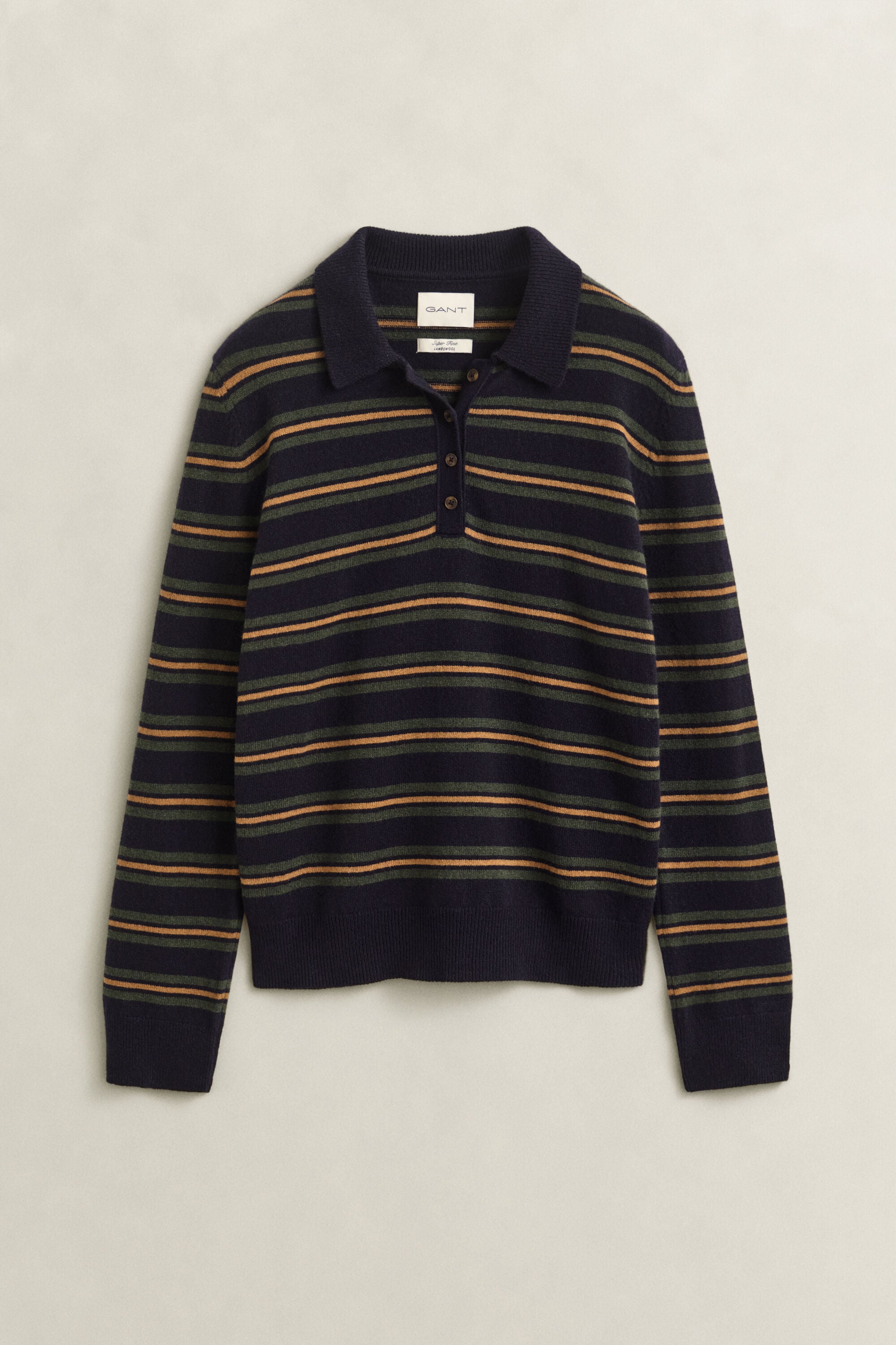 Gestreifter Rugger aus ultrafeiner Lambswool