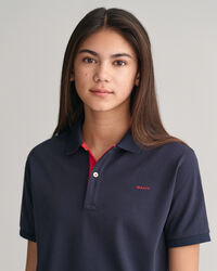 Teens Kontrast Piqu&eacute; Poloshirt