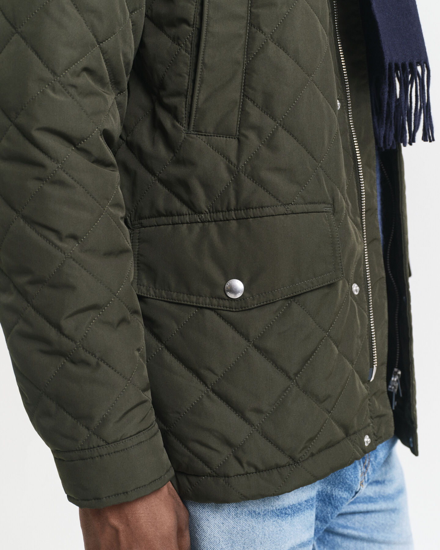 Mittellange Windcheater Steppjacke