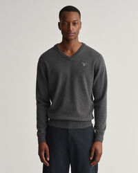 V-Neck Pullover aus Super Fine Lambswool