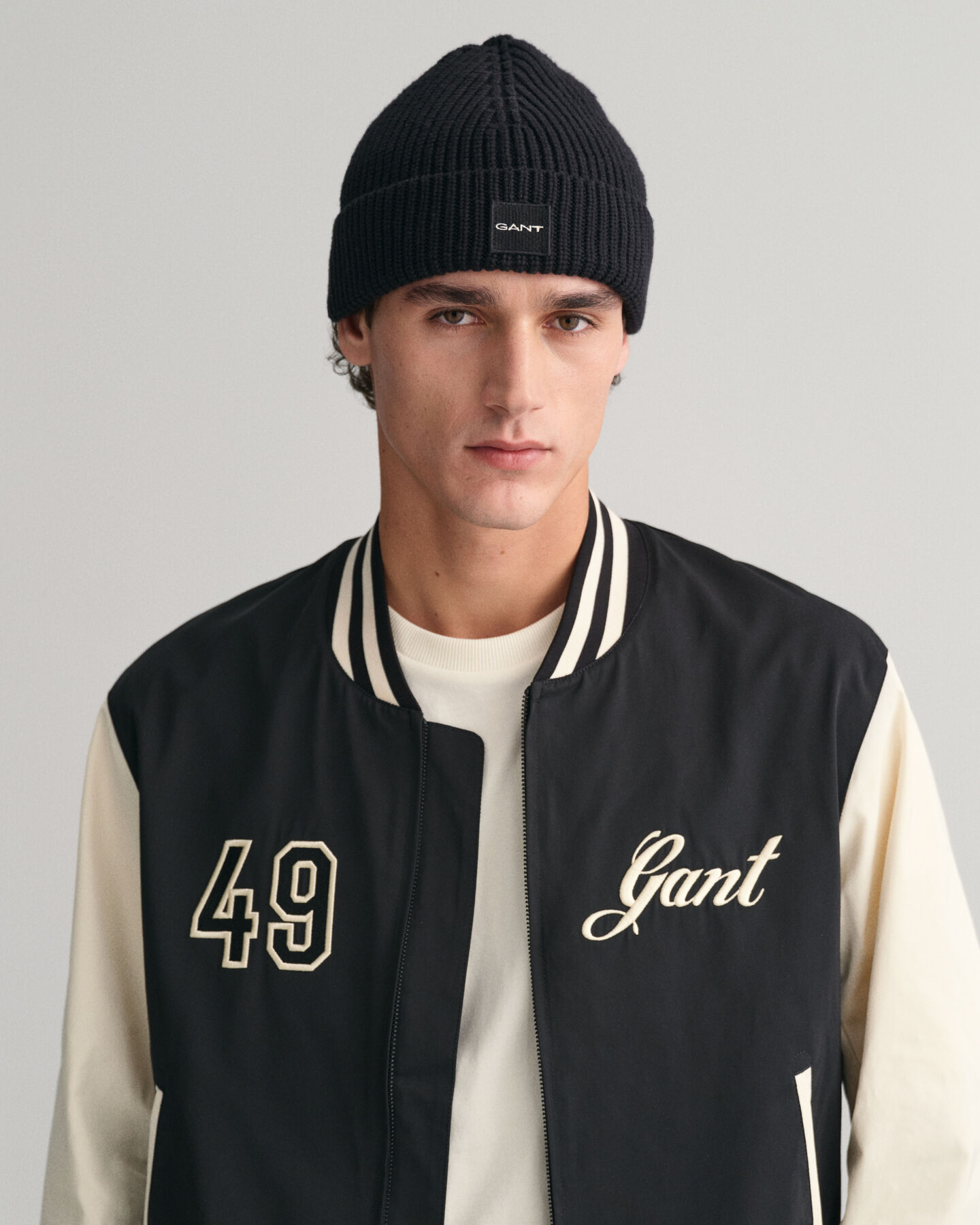 Rippstrickmütze aus Baumwolle