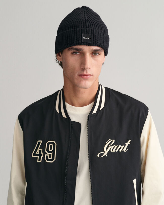 Rippstrickmütze aus Baumwolle