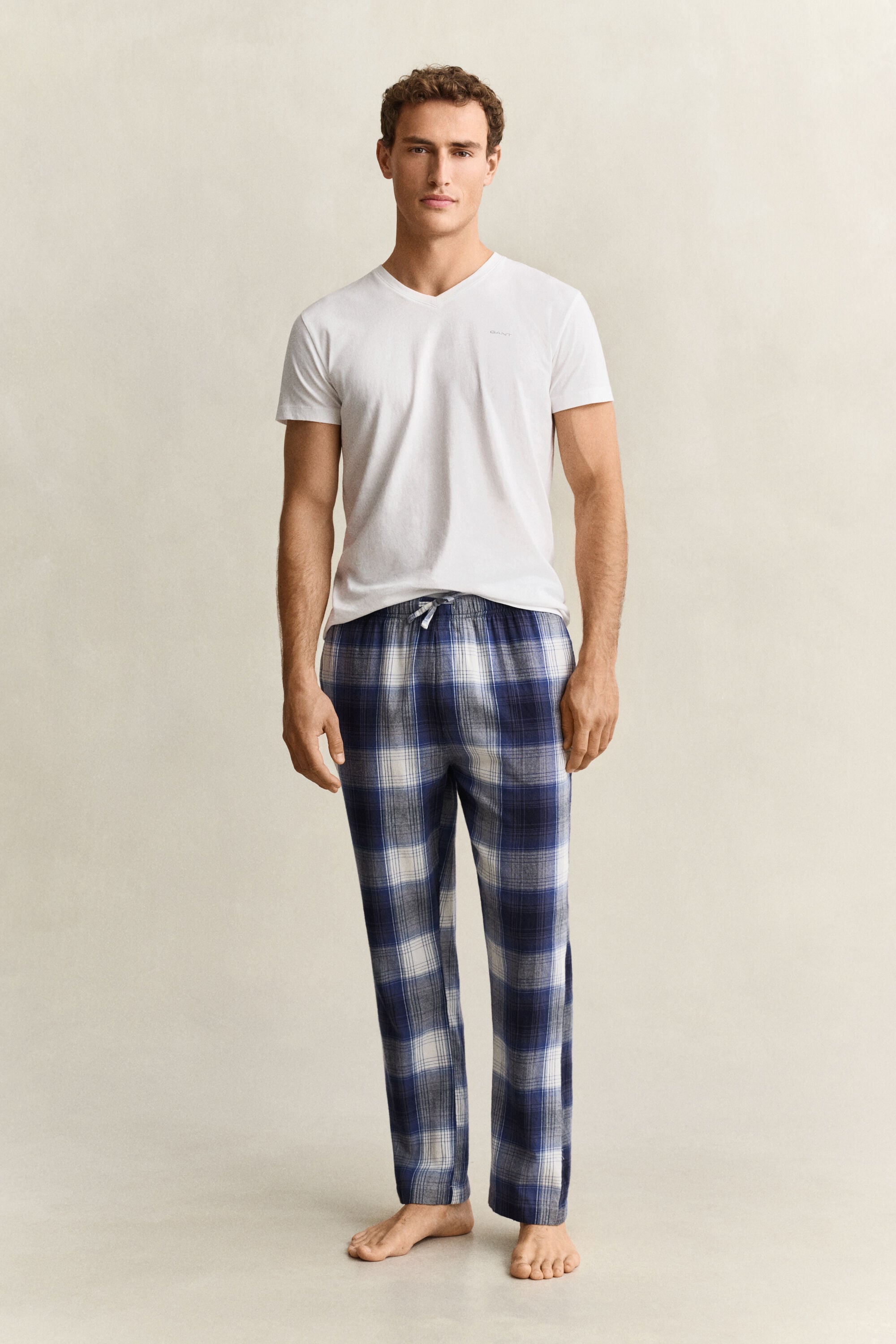 Flanellpyjamahose mit Karomuster