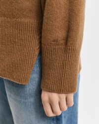 Herringbone Rollkragenpullover mit Detail
