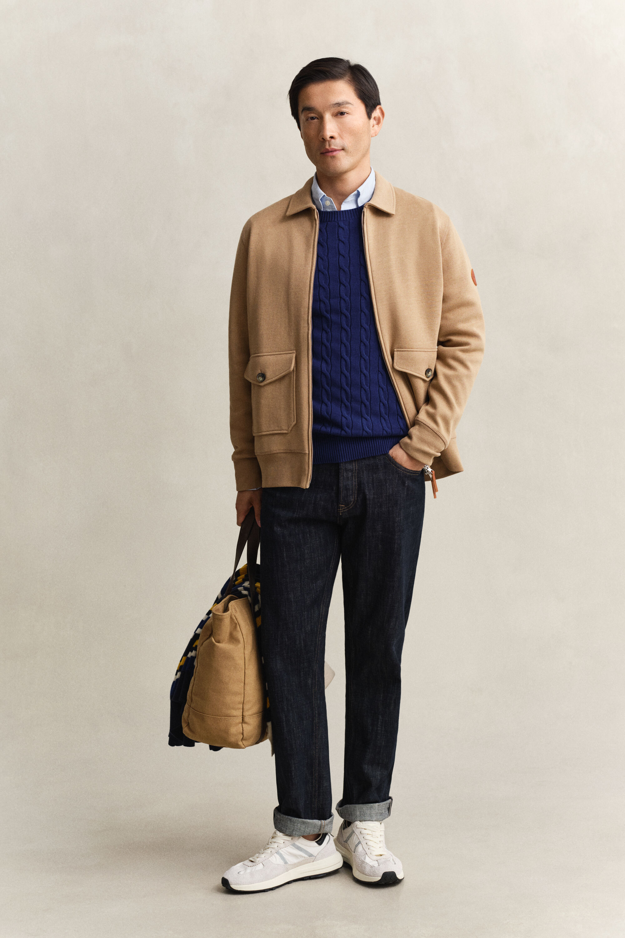 Sweatjacke mit Reißverschluss aus Romanit