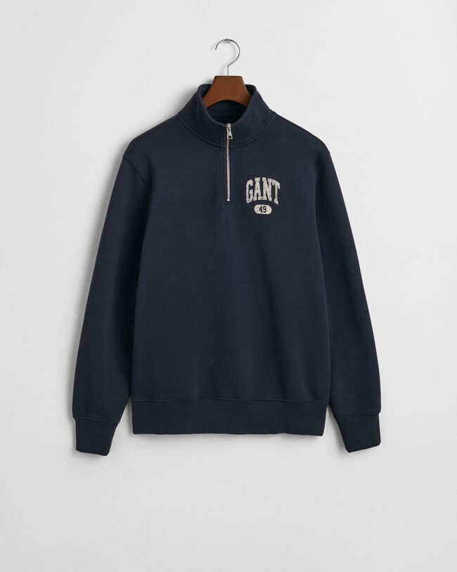 GANT 49 Arch Graphic Sweatshirt mit Reißverschlusskragen