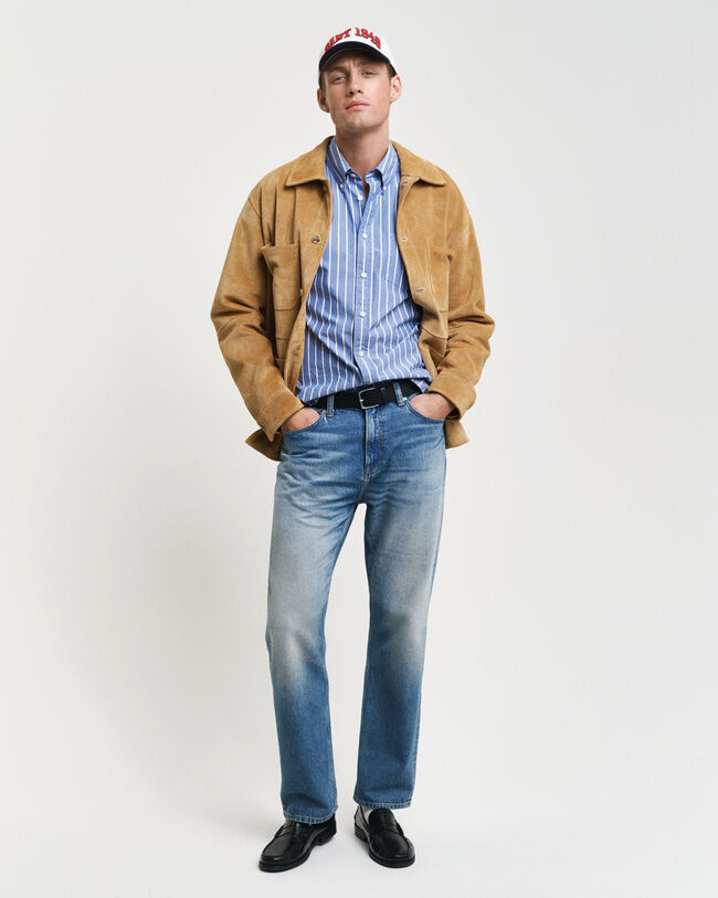 Relaxed Fit Heritage Popelin Hemd mit Streifen