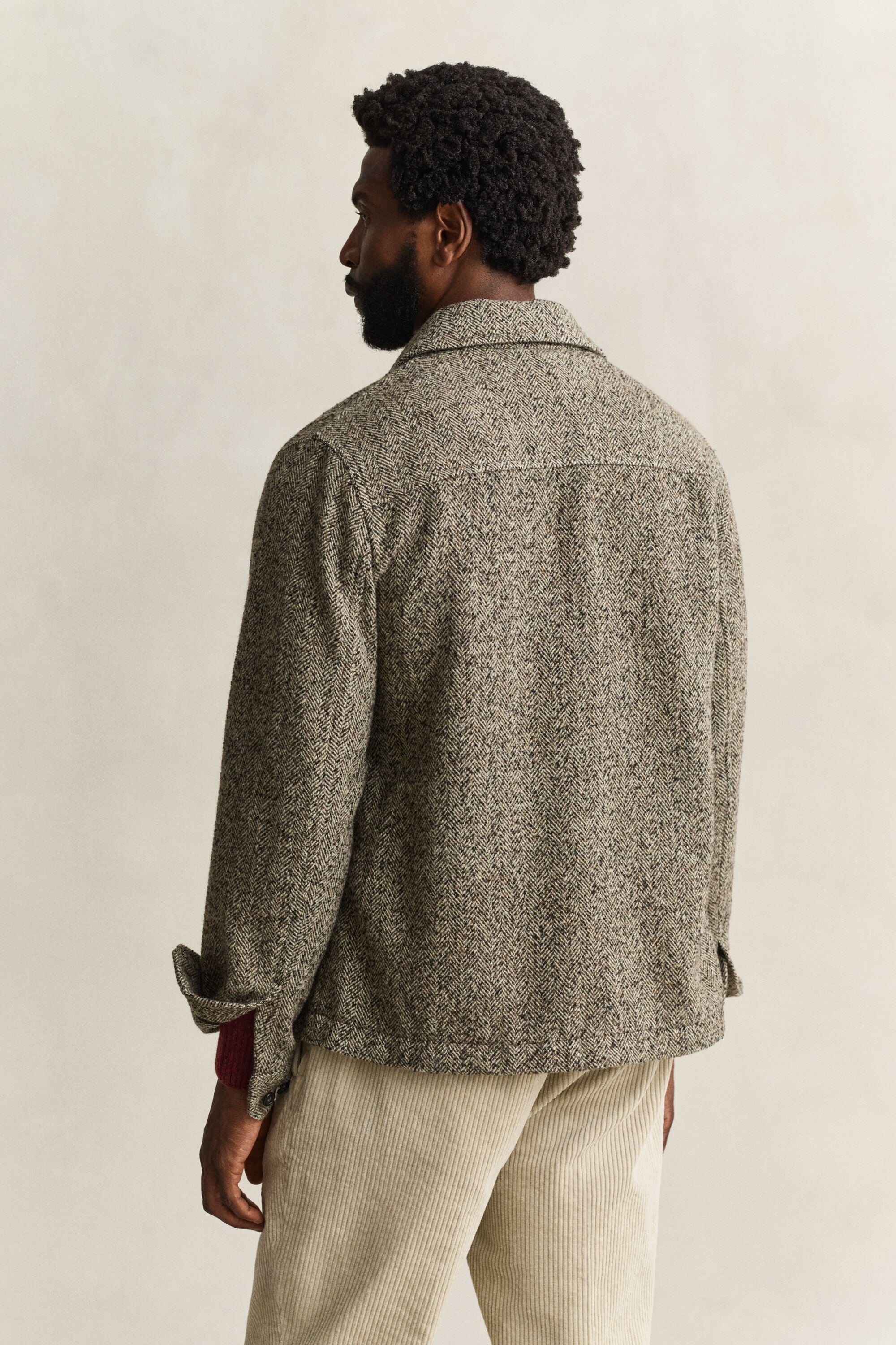 Hemdjacke mit Fischgrätmuster