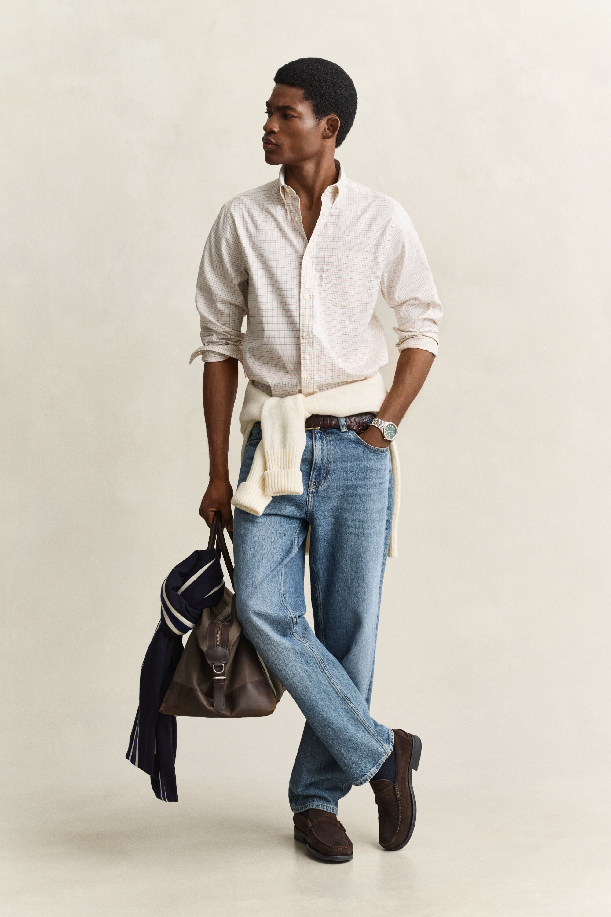 Kariertes Gant x Yale Oxford-Hemd