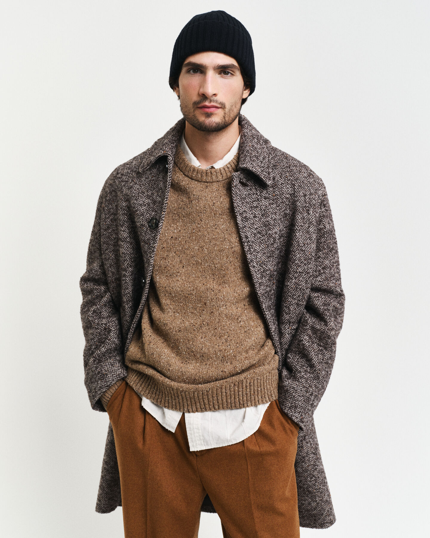 Wool Nepps Rundhalspullover