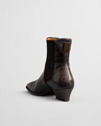 Bassotte Croc-Effect Lederstiefel