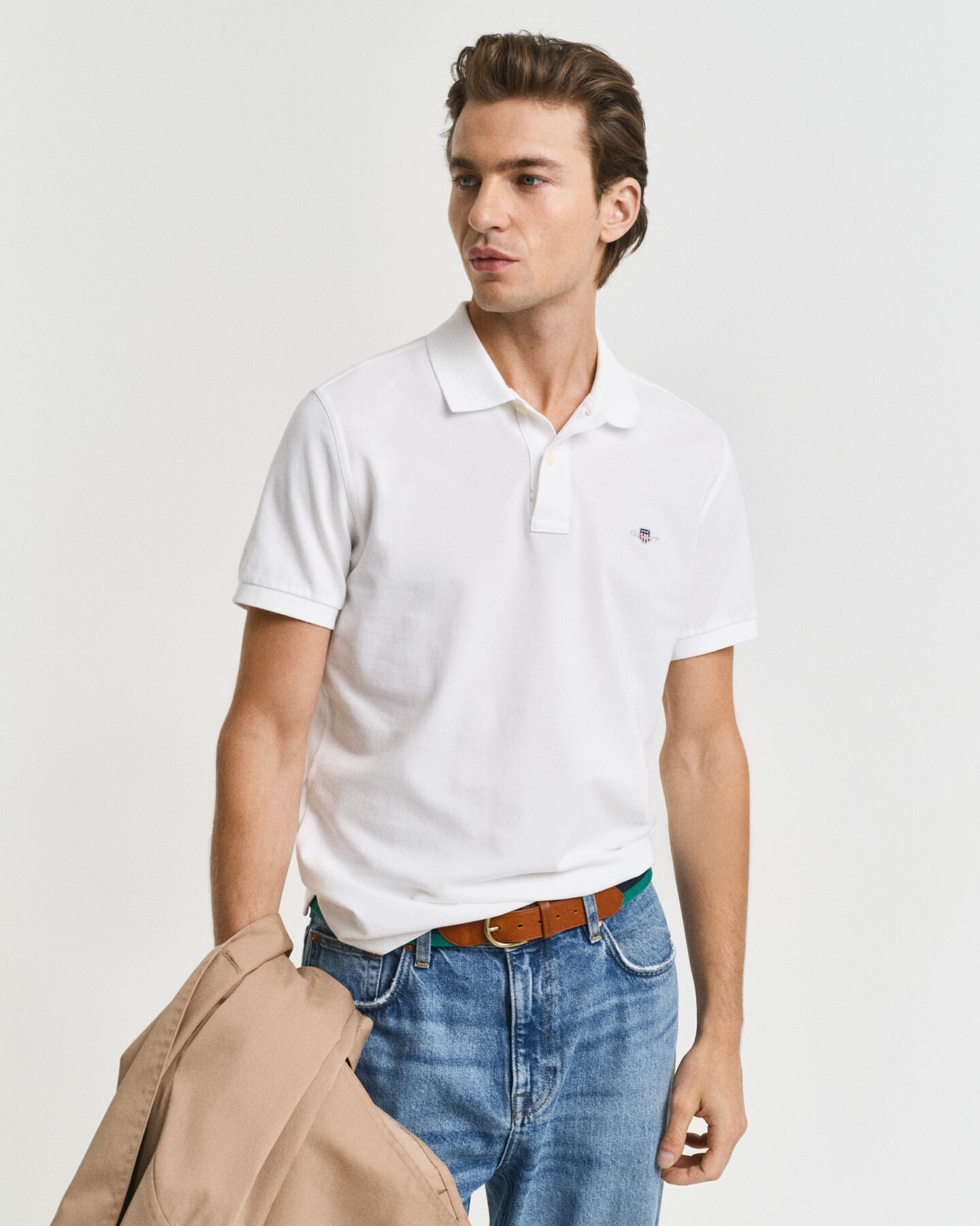 Slim Fit Archive Shield Piqué Poloshirt