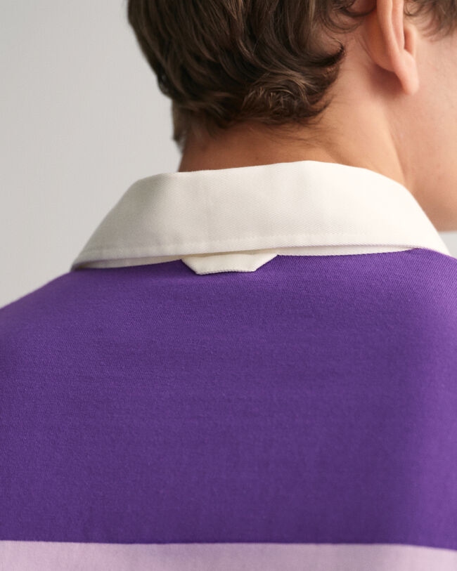 Retro Kurzarm-Rugger mit Blockstreifen