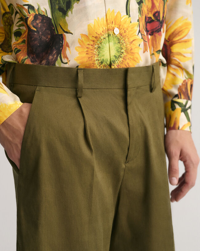 Baumwoll Leinen Anzugshorts