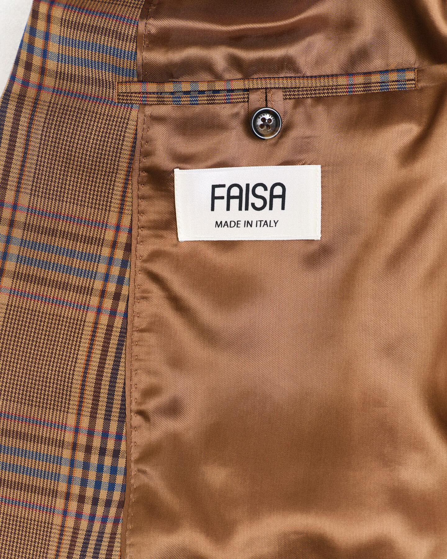 Relaxed Fit Woll Sakko mit Karomuster