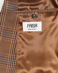 Relaxed Fit Woll Sakko mit Karomuster