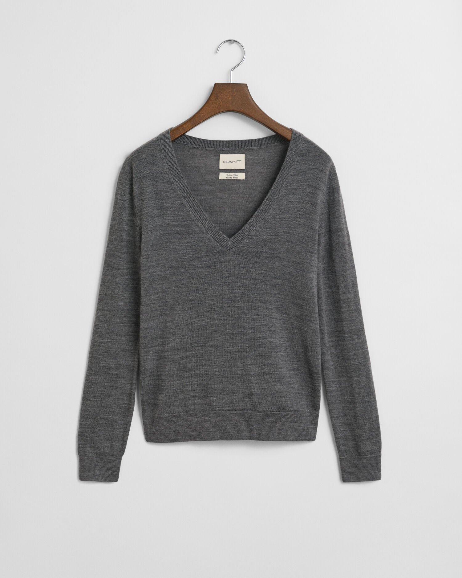 V-Neck Pullover aus extra feiner Merinowolle
