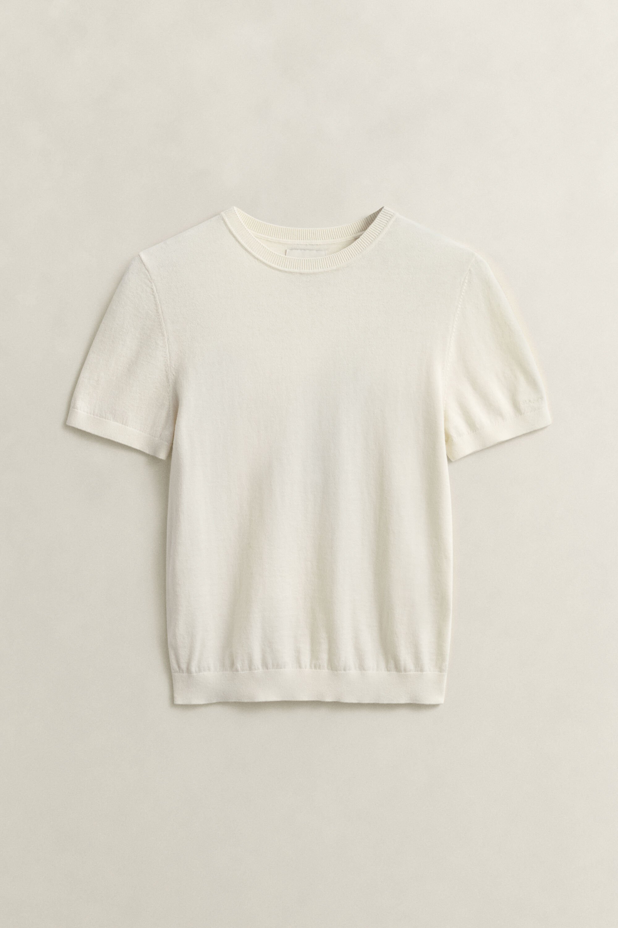 Leichter Kurzarm-Rundhalspullover